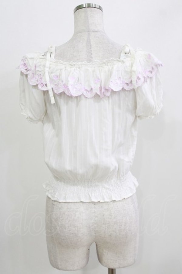 画像3: Secret Honey / 蝶刺繍トップス Free 白 H-26-03-16-051-CA-TO-NS-ZH (3)