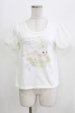 画像1: LIZ LISA / フラワーラビットプリントTシャツ Free 白 H-26-03-16-052-LO-TS-NS-ZH (1)