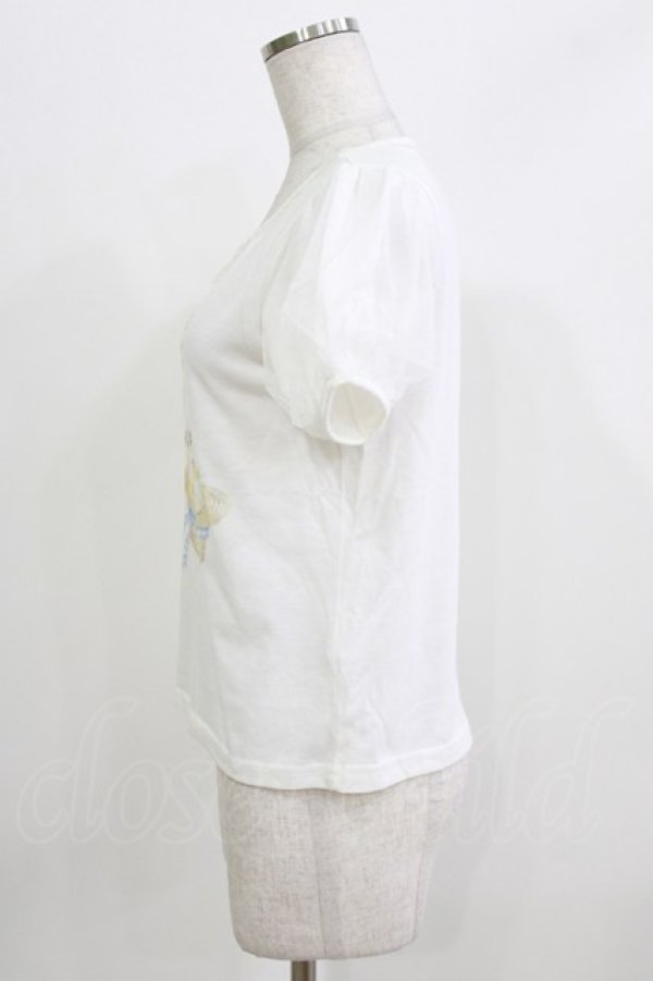 画像2: LIZ LISA / フラワーラビットプリントTシャツ Free 白 H-26-03-16-052-LO-TS-NS-ZH (2)