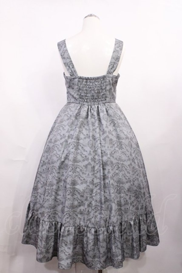 画像2: m petit by misako / MSKトワルドジュイジャンパースカート M グレー H-26-03-16-1004-LO-SK-NS-ZH (2)