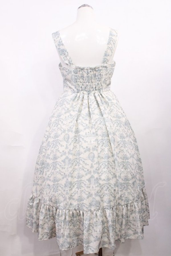 画像2: m petit by misako / MSKトワルドジュイジャンパースカート M オフ/サックス H-26-03-16-1005-LO-SK-NS-ZH (2)