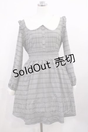 画像: LIZ LISA / レースアップチェックリボンワンピース Free グレー H-26-03-16-1010-LO-OP-NS-ZH