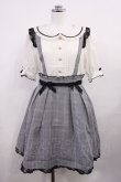 画像1: LIZ LISA / サスペンダー付きドッキングワンピース Free ブラックチェック H-26-03-16-1011-LO-OP-NS-ZH (1)