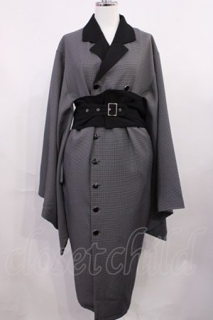 画像: Favorite / テーラー襟着物袖タイトワンピース Free グレー H-26-03-16-1016-LO-OP-NS-ZH