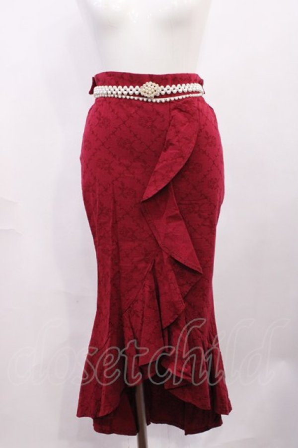 画像1: Sweetwood Lolita（海外ロリータブランド） / Letter from Ocean クラシック フィッシュテイルスカート S ワイン H-26-03-16-1017-LO-SK-NS-ZH (1)