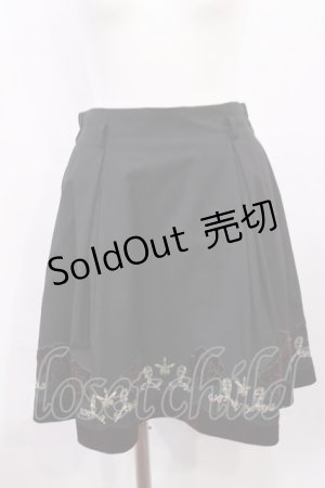 画像: axes femme POETIQUE / 薔薇ベロア刺繍ミニスカート M ブラック H-26-03-16-1019-AX-SK-NS-ZH