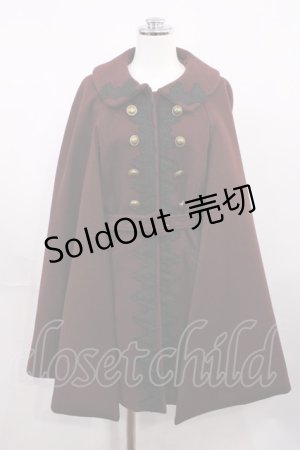 画像: axes femme / クラシックケープコート M ボルドー H-26-03-16-1022-AX-CO-NS-ZTC063