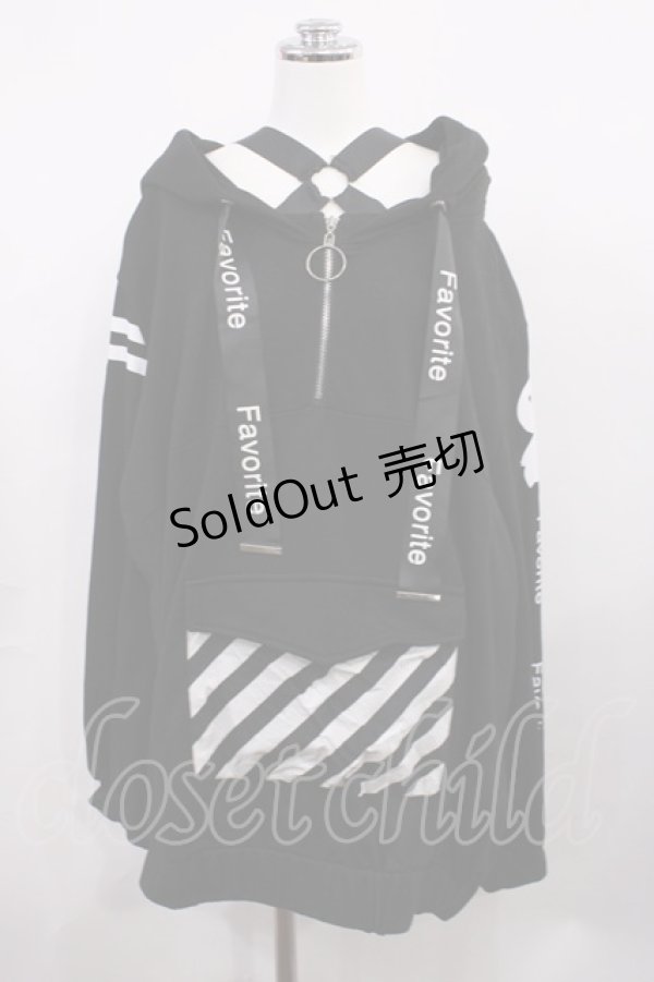 画像1: Favorite / ナゾノイキモノパーカー Free ブラック H-26-03-16-1023-LO-TO-NS-ZH (1)