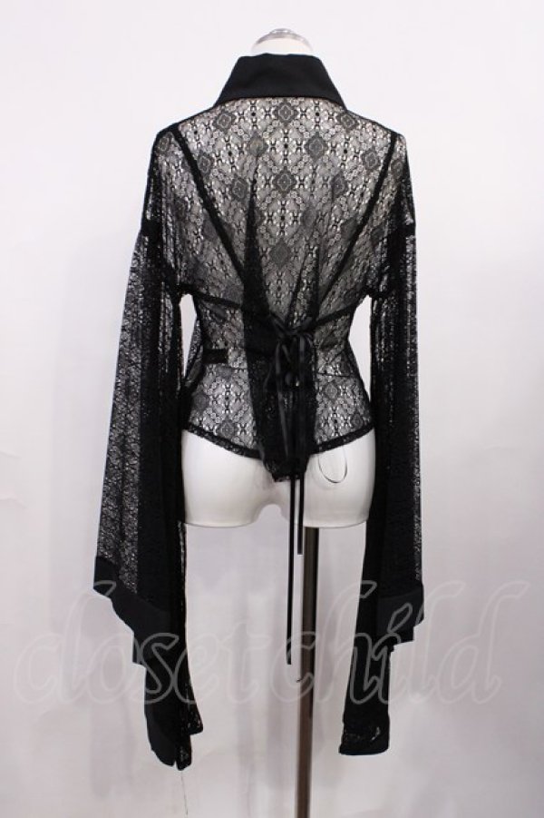 画像3: Royal Princess Alice / 振袖レースブラウス Free ブラック H-26-03-16-1025-LO-BL-NS-ZH (3)