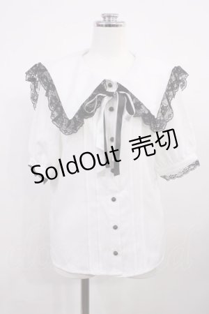 画像: MA*RS / セーラーリボンブラウス Free オフ/ブラック H-26-03-16-1029-EL-BL-NS-ZH