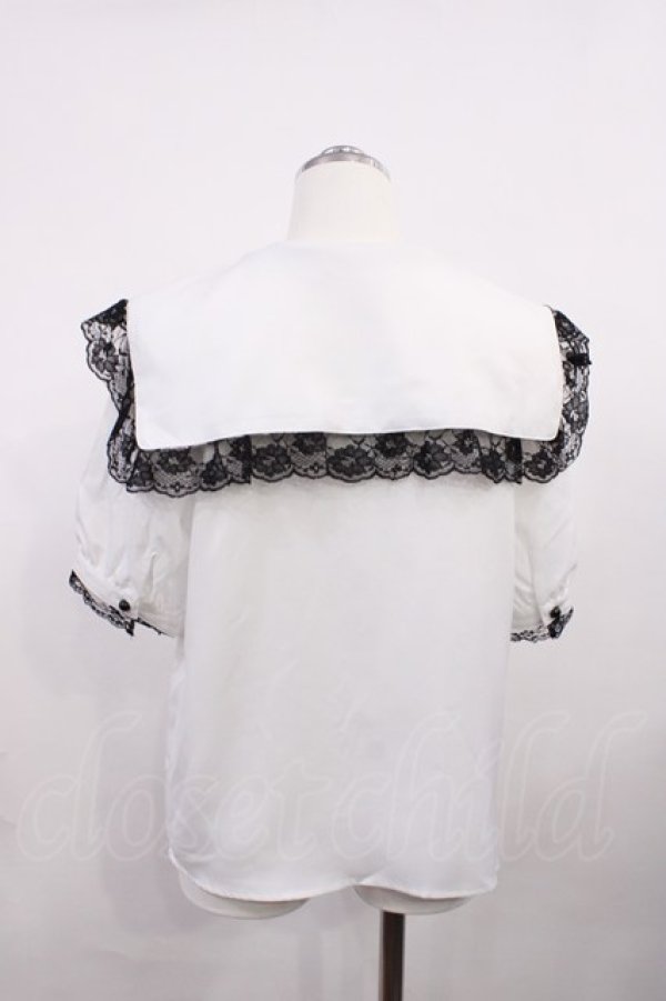 画像2: MA*RS / セーラーリボンブラウス Free オフ/ブラック H-26-03-16-1029-EL-BL-NS-ZH (2)