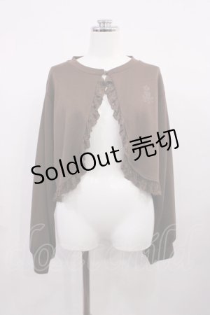 画像: m petit by misako / MSKバラBフリルボレロ L ブラウン H-26-03-16-1032-LO-TO-NS-ZH