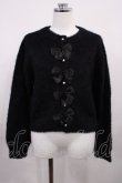 画像1: m petit by misako / MSKリボンカーディガン M ブラック H-26-03-16-1033-LO-TO-NS-ZH (1)