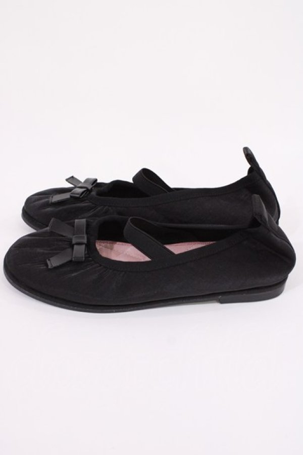 画像2: m petit by misako / AMリボンバレエシューズ L ブラック H-26-03-16-1037-LO-SH-NS-ZH (2)