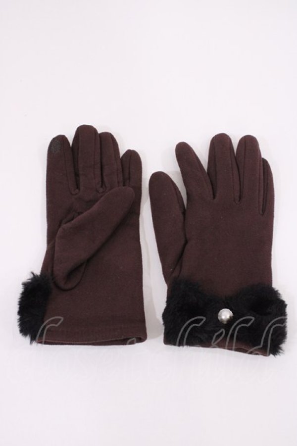 画像1: m petit by misako / 手袋  ワイン H-26-03-16-1038-LO-ZA-NS-ZH (1)