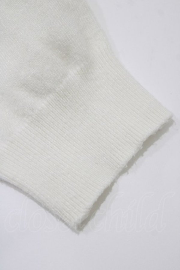 画像4: m petit by misako / AM*ハート透かしニットカーディガン M 白 H-26-03-16-057-LO-TO-NS-ZH (4)