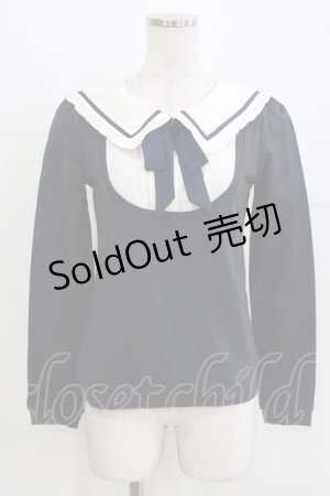 画像: LIZ LISA / ヨーク切替トップス Free ネイビー H-26-03-16-060-LO-TO-NS-ZH