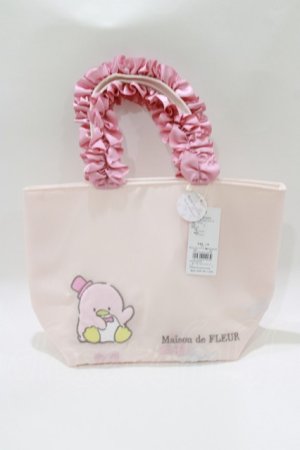 画像: Maison de FLEUR / タキシードサム フリルハンドルトートバッグ  ピンク H-26-03-16-066-LO-BG-NS-ZH