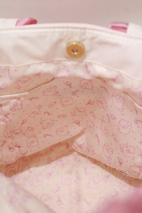 画像3: Maison de FLEUR / タキシードサム フリルハンドルトートバッグ  ピンク H-26-03-16-066-LO-BG-NS-ZH (3)