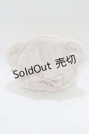 画像: m petit by misako / AM*クマサンポーチ  ベージュ H-26-03-16-068-LO-ZA-NS-ZH