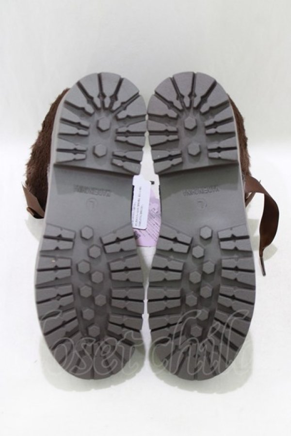 画像4: m petit by misako / AMNIFFレースUPブーツ L ブラウン H-26-03-16-080-LO-SH-NS-ZH (4)