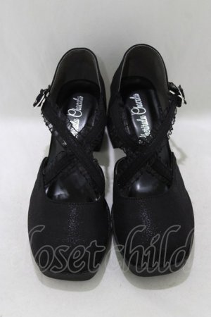 画像: Cherirulu Chocola / 太ヒールパンプス L ブラック H-26-03-16-081-GO-SH-NS-ZH