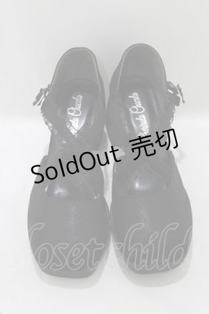 画像: Cherirulu Chocola / 太ヒールパンプス L ブラック H-26-03-16-081-GO-SH-NS-ZH