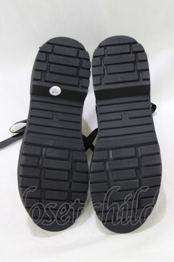 画像4: m petit by misako / レースアップショートブーツ L ブラック H-26-03-16-082-0-ZA-NS-ZH (4)