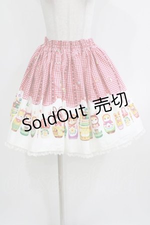 画像: metamorphose / Nostalgic Matryoshka Doll ミニスカート Free レッド H-26-03-16-009-ME-SK-NS-ZH
