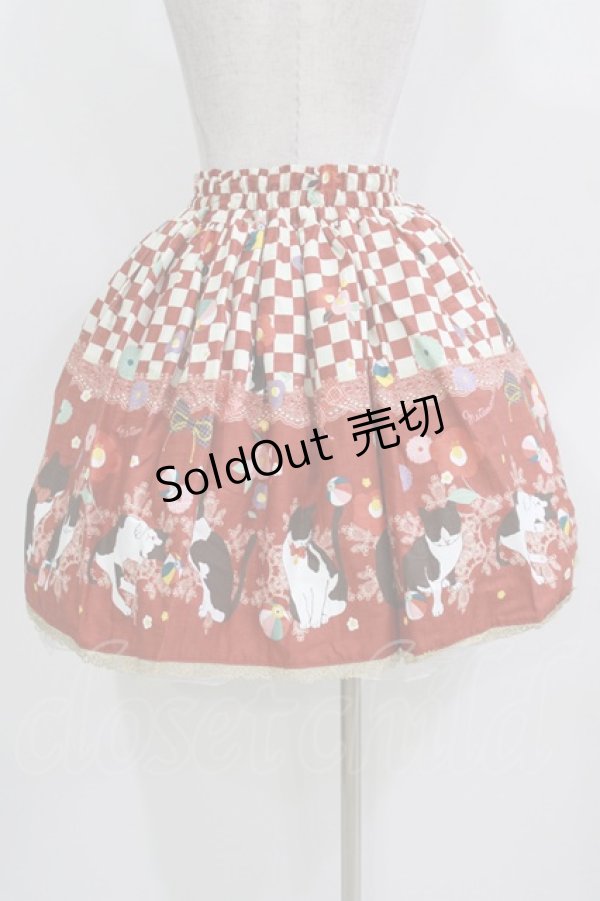 画像3: metamorphose / まどろみの浪漫ミニスカート Free えんじ H-26-03-16-010-ME-SK-NS-ZH (3)