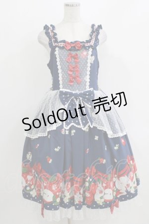 画像: metamorphose / Apple Bunnyペプラムジャンパースカート サイズ1 ネイビー H-26-03-16-002-ME-OP-NS-ZH