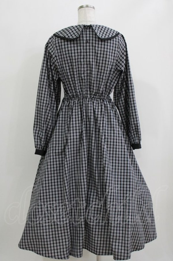 画像3: m petit by misako / NINA'S/リボンチェックワンピース M ブラック H-26-03-16-012-LO-OP-NS-ZH (3)