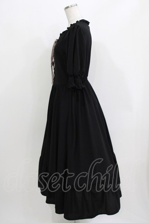 画像2: m petit by misako / AMレースアップワンピース L ブラック H-26-03-16-014-LO-OP-NS-ZH (2)