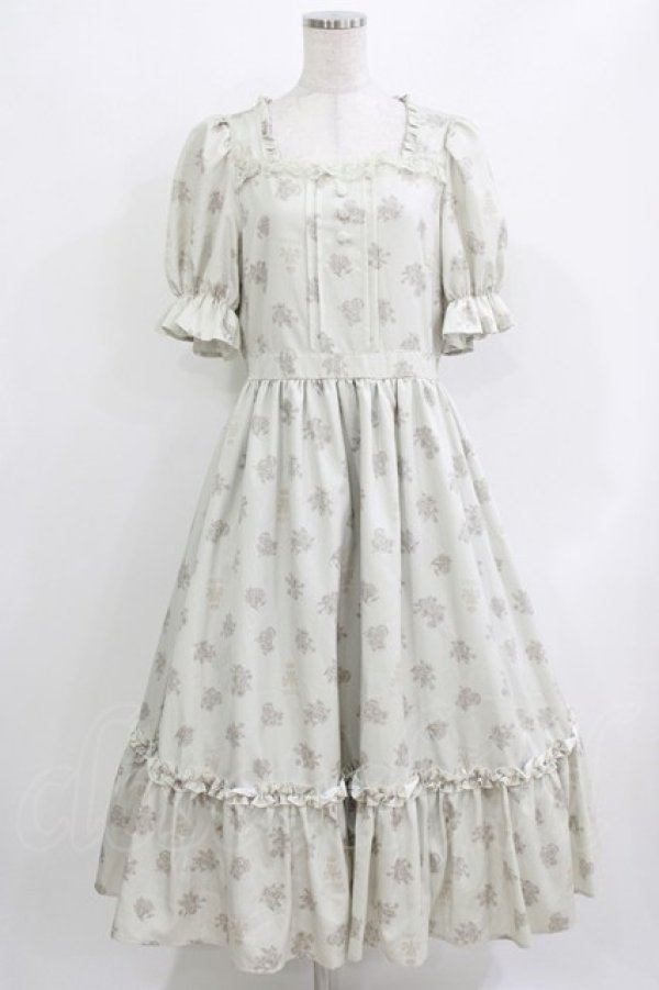 画像1: m petit by misako / AOKハナガラスクエアワンピース L アイボリー H-26-03-16-015-LO-OP-NS-ZH (1)