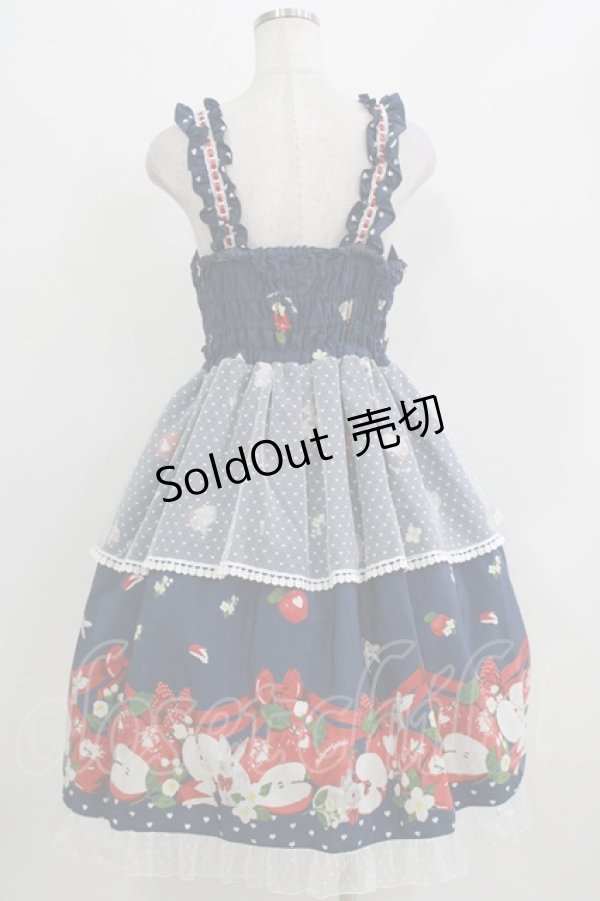 画像3: metamorphose / Apple Bunnyペプラムジャンパースカート サイズ1 ネイビー H-26-03-16-002-ME-OP-NS-ZH (3)