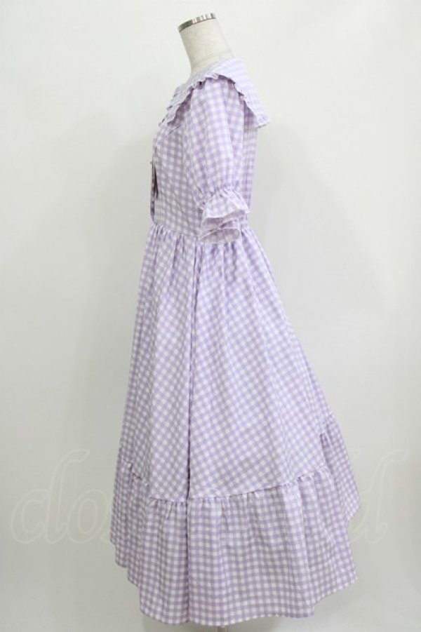 画像2: m petit by misako / TT*AMギンガムチェック M ラベンダー H-26-03-16-019-LO-OP-NS-ZH (2)