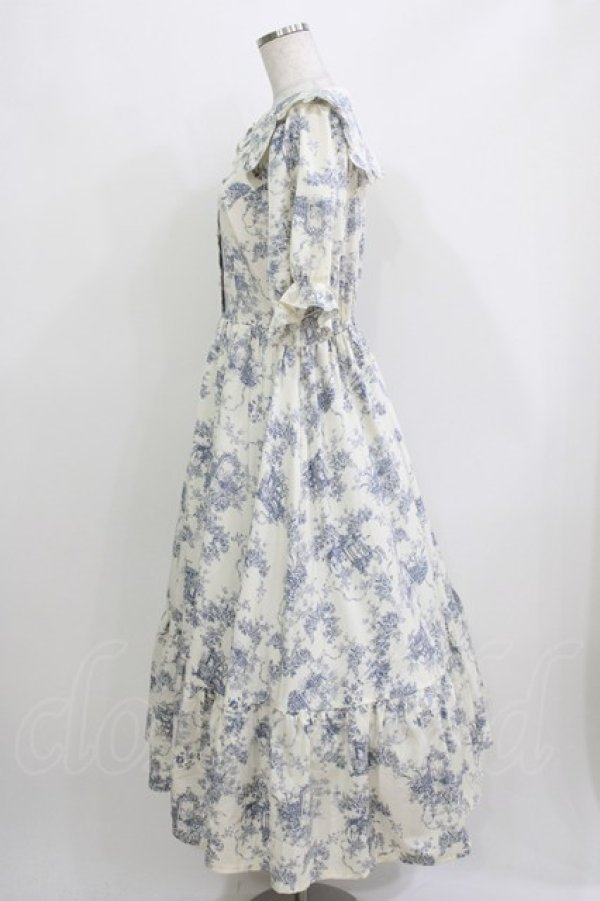 画像2: m petit by misako / トワルドジュイOPハンソデ L オフ/ブルー H-26-03-16-020-LO-OP-NS-ZH (2)