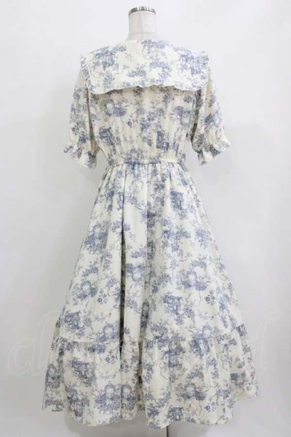 画像3: m petit by misako / トワルドジュイOPハンソデ L オフ/ブルー H-26-03-16-020-LO-OP-NS-ZH (3)