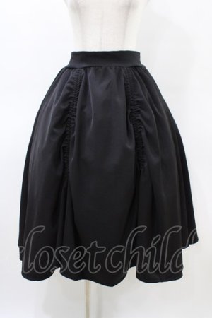 画像: Na+H / hmドローストリングスカート  黒 H-26-03-17-1024-PU-SK-AK-ZH