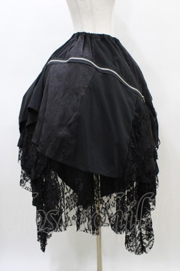 画像3: h.NAOTO / アシメレイヤードスカート  黒 H-26-03-17-1025-HN-SK-AK-ZH (3)