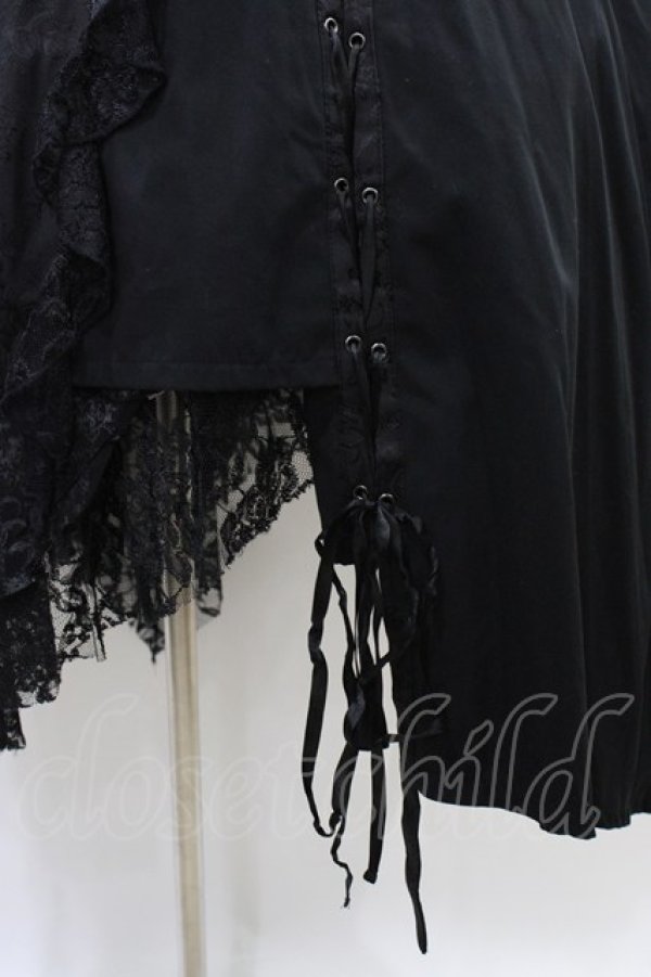 画像4: h.NAOTO / アシメレイヤードスカート  黒 H-26-03-17-1025-HN-SK-AK-ZH (4)