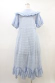 画像2: merry jenny / フリルカラーギンガムワンピース  ブルー H-26-03-17-1026-LO-OP-KB-ZH (2)