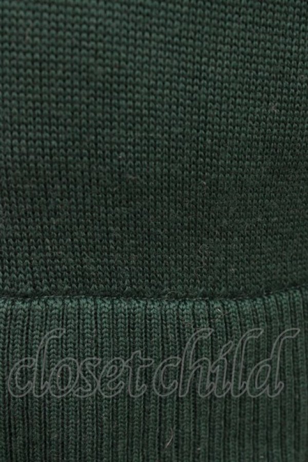 画像3: Jane Marple Dans Le Salon / Knit Tartan check trompe-l'oeil dress  グリーン H-26-03-17-1028-JM-OP-KB-ZH (3)