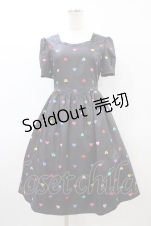 画像: MILK / ハートキャンディドレス  ブラック×キャンディハート H-26-03-17-1029-ML-OP-KB-ZH