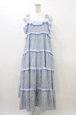 画像1: merry jenny / オフショルfrillキャミワンピース  ブルー H-26-03-17-1030-LO-OP-KB-ZH (1)