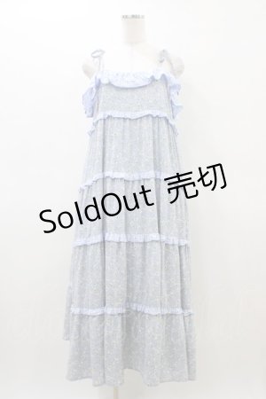 画像: merry jenny / オフショルfrillキャミワンピース  ブルー H-26-03-17-1030-LO-OP-KB-ZH