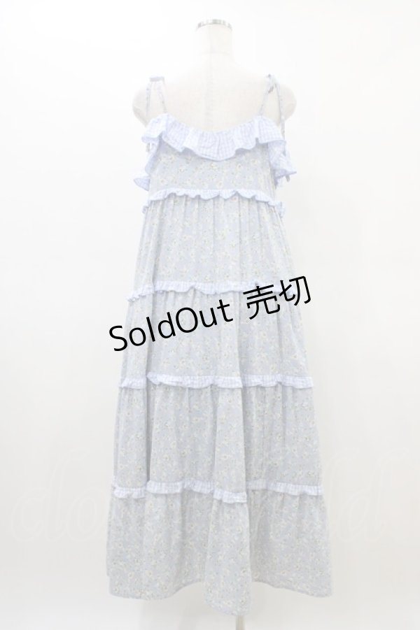 画像2: merry jenny / オフショルfrillキャミワンピース  ブルー H-26-03-17-1030-LO-OP-KB-ZH (2)