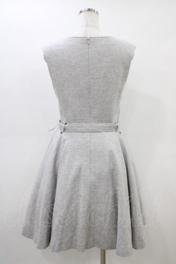 画像2: elements,H / マスケラレースツイードワンピース  グレー H-26-03-17-1031-PU-OP-KB-ZH (2)