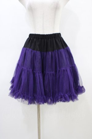 画像: BPN / チュールパニエスカート  黒×紫 H-26-03-17-1035-GO-SK-KB-ZH