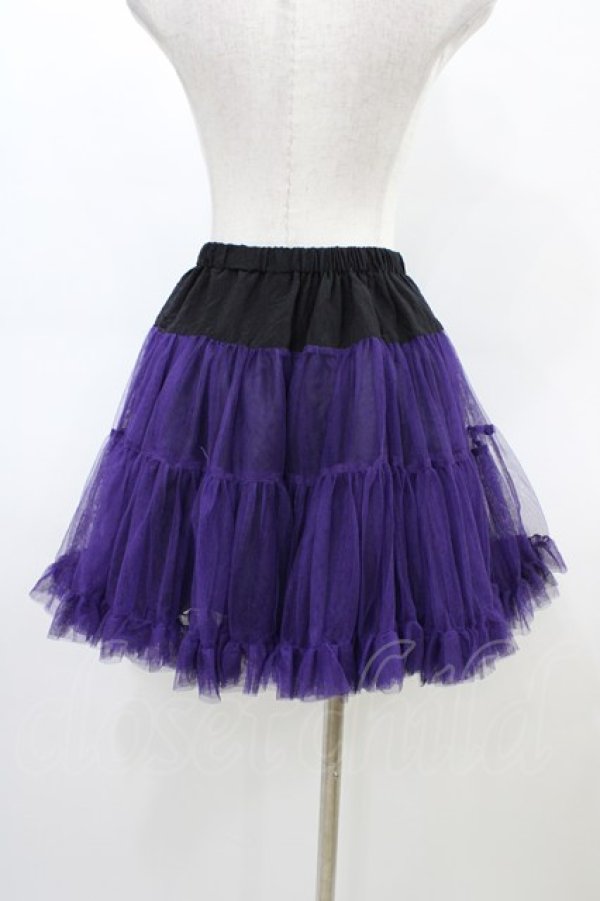 画像2: BPN / チュールパニエスカート  黒×紫 H-26-03-17-1035-GO-SK-KB-ZH (2)